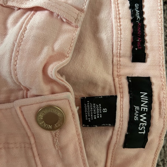 NINE WEST JEANS Gramercy Peach Melba Skinny Ankle Jeans Stretchy Women's Size 8 - Picture 4 of 4